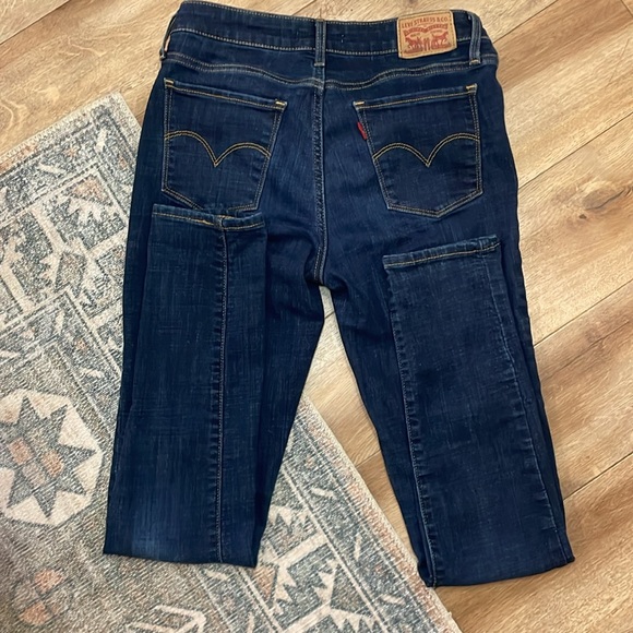Levi’s Strauss Original Jean Pants Women’s Blue 711 Skinny 27 Stretch Denim EUC - Picture 4 of 8